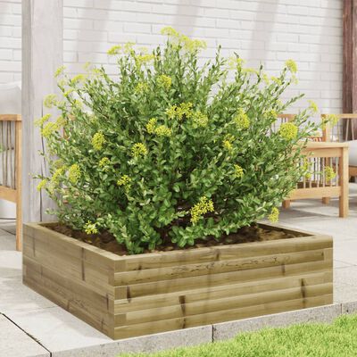 vidaXL Jardinière 80x80x23 cm bois de pin imprégné