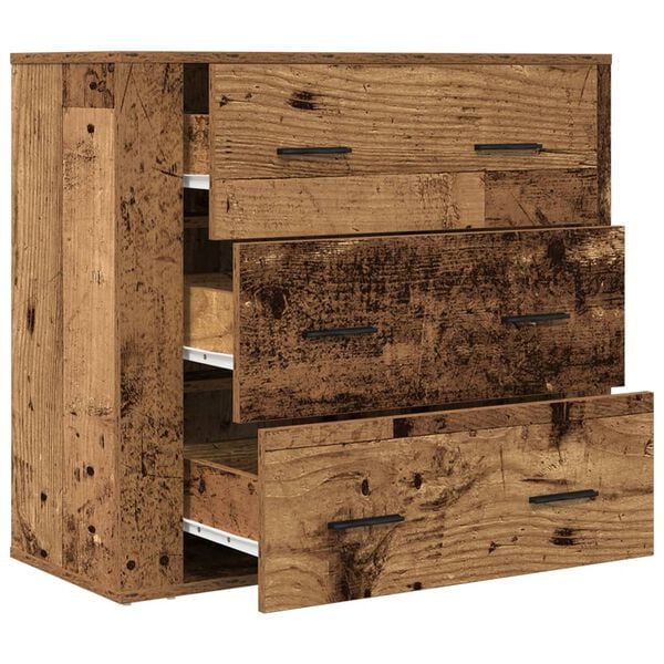 vidaXL Buffet vieux bois 80x33x70 cm bois d'ingénierie