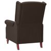 vidaXL Fauteuil inclinable Marron fonc&eacute; Tissu