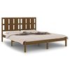 vidaXL Cadre de lit sans matelas marron miel 150x200 cm bois massif