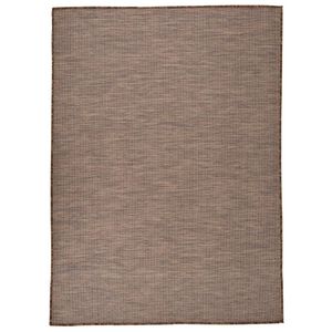 vidaXL Tapis &agrave; tissage plat d'ext&eacute;rieur 200x280 cm Marron