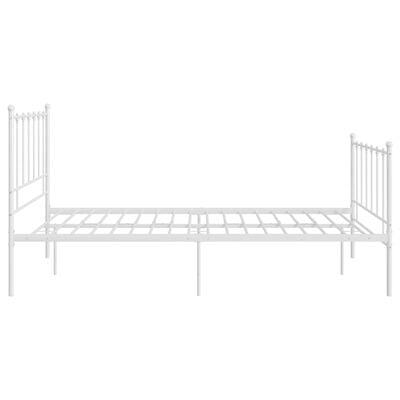 vidaXL Cadre de lit sans matelas blanc métal 120x200 cm