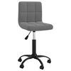 vidaXL Chaise pivotante &agrave; manger Gris fonc&eacute; Velours