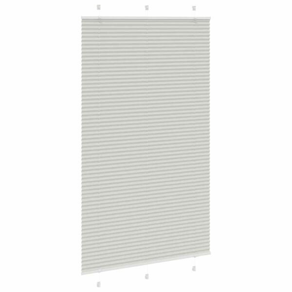 vidaXL Store pliss&eacute; gris clair 115x200cm largeur du tissu 114,4cm