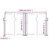 vidaXL Auvent lat&eacute;ral r&eacute;tractable blanc 120x1200 cm