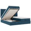 VidaXL Cadre de lit ottoman avec matelas bleu fonc&eacute; 160x200 cm velours