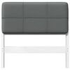 vidaXL T&ecirc;te de lit capitonn&eacute;e Blanc et gris clair 75 cm Pin massif