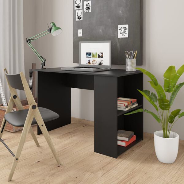 vidaXL Bureau Noir 110x60x73 cm Agglom&eacute;r&eacute;