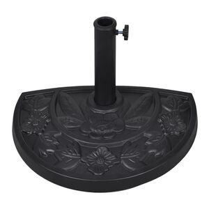 vidaXL Socle de parasol demi-rond R&eacute;sine
