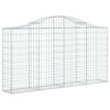 vidaXL Paniers &agrave; gabions arqu&eacute;s 7 pcs 200x30x100/120 cm Fer galvanis&eacute;