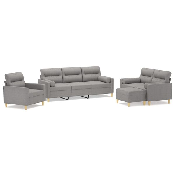 vidaXL Ensemble de canap&eacute;s 3 pcs coussins d&eacute;coratifs et coussins