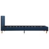 vidaXL Cadre de lit sans matelas bleu tissu 90x200 cm