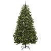 vidaXL Sapin de No&euml;l artificiel avec 300 LED Vert 240 cm PVC et m&eacute;tal