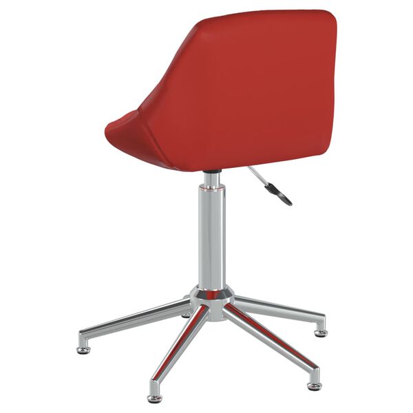 vidaXL Chaise pivotante &agrave; d&icirc;ner Rouge bordeaux Similicuir