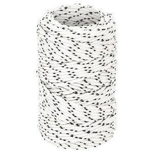 vidaXL Corde de bateau tress&eacute; Blanc 2 mmx25 m Polyester