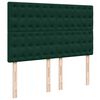 vidaXL Sommier &agrave; lattes de lit et matelas Vert fonc&eacute; 140x190cm Velours