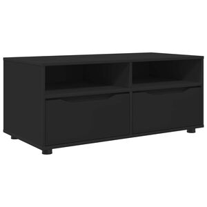 vidaXL Meuble TV 100 x 48 x 43 cm Noir Bois d'ing&eacute;nierie