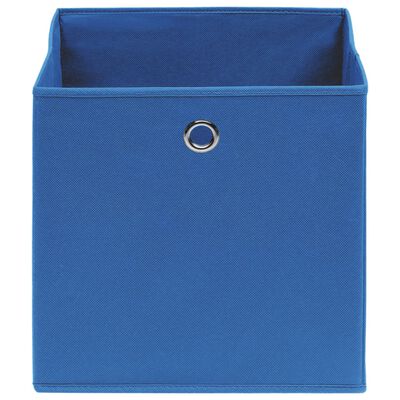 vidaXL Boîtes de rangement 10 pcs Bleu 32x32x32 cm Tissu