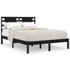 vidaXL Cadre de lit sans matelas noir 160x200 cm bois massif de pin