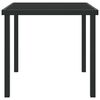 vidaXL Table de Jardin Noir 80 x 80 x 73 cm Métal