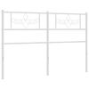 vidaXL T&ecirc;te de lit de remplacement m&eacute;tal blanc 160 cm