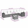 vidaXL Salon de jardin avec coussins 7 pcs gris clair r&eacute;sine tress&eacute;e