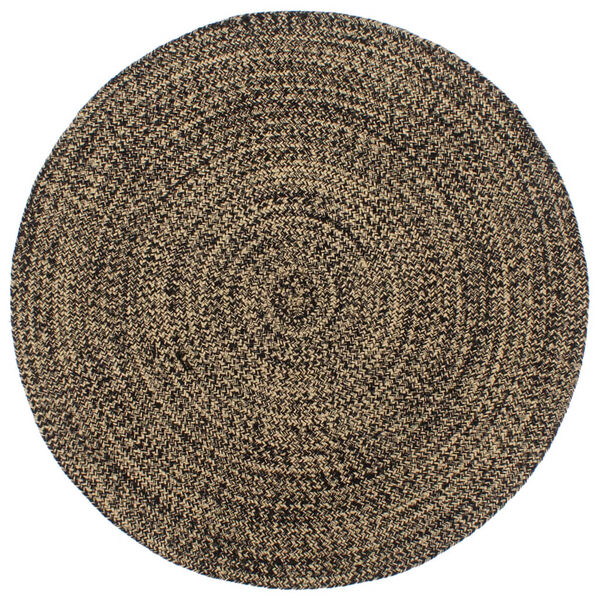 vidaXL Tapis fait &agrave; la main Jute Noir et marron 240 cm