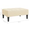 vidaXL Repose-pied Cr&egrave;me 78x56x32 cm Velours