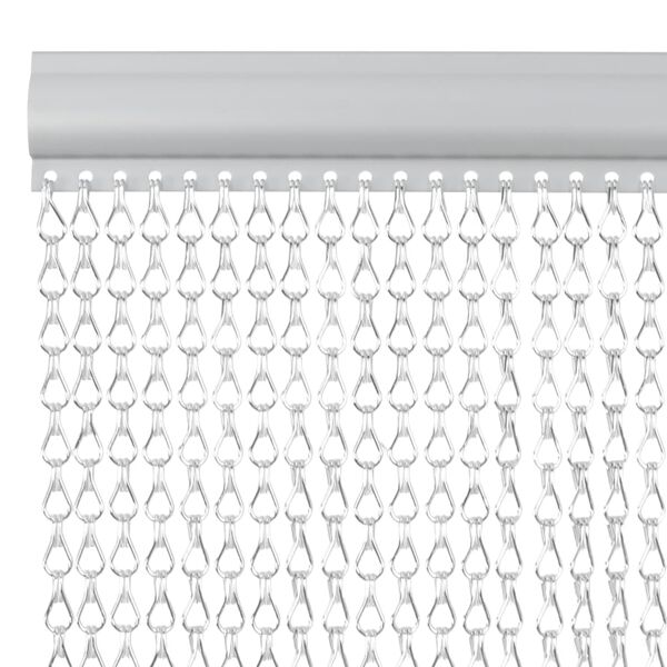 vidaXL Moustiquaire de porte &agrave; cha&icirc;ne 90x200 cm aluminium