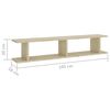 vidaXL &Eacute;tag&egrave;res murales 2 pcs Ch&ecirc;ne sonoma 105x18x20cm bois ing&eacute;nierie