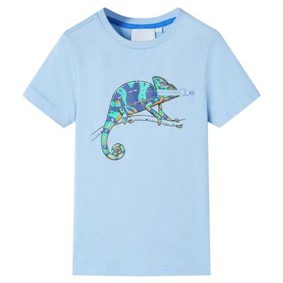 T-shirt pour enfants avec manches courtes bleu clair 116