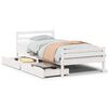 vidaXL Cadre de lit sans matelas blanc 90x200 cm bois de pin massif