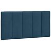 vidaXL Coussin de t&ecirc;te de lit Hanko bleu 100 cm velours