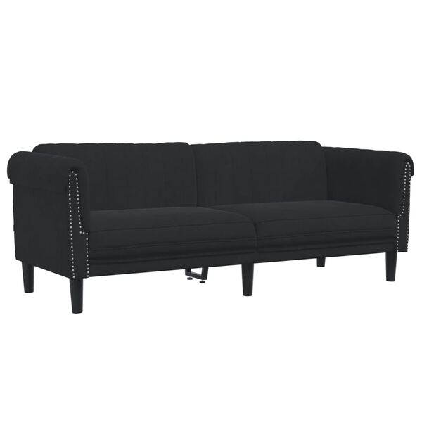vidaXL Ensemble de canap&eacute;s 2 pcs noir velours