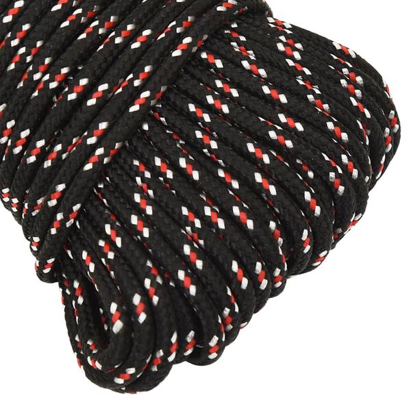 vidaXL Corde de bateau Noir 5 mm 500 m Polypropyl&egrave;ne