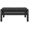 vidaXL Salon de jardin 4 pcs Noir Bois de pin massif