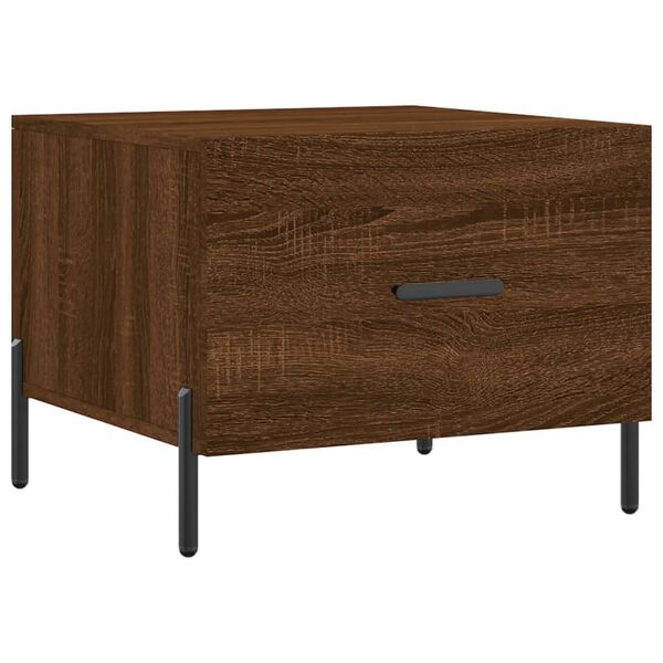 vidaXL Table basse Ch&ecirc;ne marron 50x50x40 cm Bois d'ing&eacute;nierie