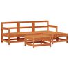 vidaXL Ensemble de salon de jardin 5 pcs Brun Cir&eacute; Pin massif