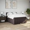 vidaXL Sommier &agrave; lattes de lit avec matelas Marron fonc&eacute; 140x200 cm