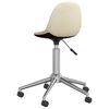 vidaXL Chaise pivotante de bureau Cr&egrave;me Tissu