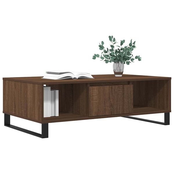 vidaXL Table basse chêne marron 104x60x35 cm bois d'ingénierie