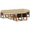vidaXL Ensemble de canap&eacute;s d'ext&eacute;rieur 9 pc Naturel et Beige