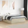 vidaXL Cadre de lit sans matelas ch&ecirc;ne sonoma 140x190 cm