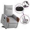 vidaXL Fauteuil inclinable électrique gris nuage tissu