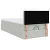 vidaXL Cadre de lit ottoman et matelas gris clair 100x200 cm velours