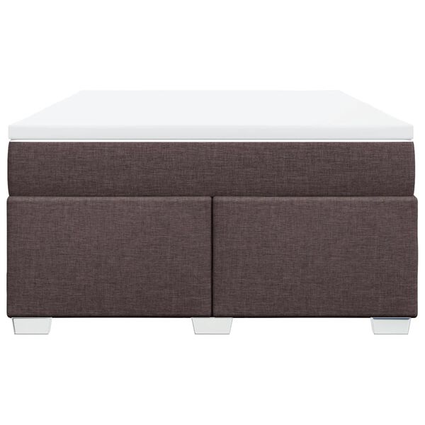 vidaXL Sommier &agrave; lattes de lit avec matelas Marron fonc&eacute; 160x200 cm