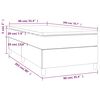 vidaXL Sommier &agrave; lattes de lit et matelas Gris clair 90x200 cm Velours