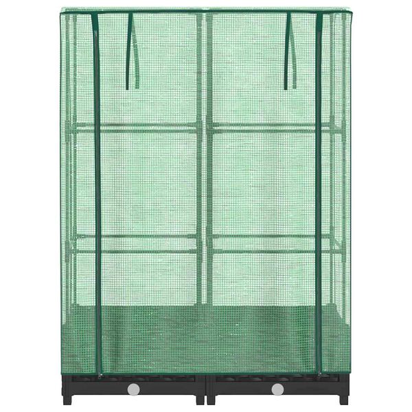 vidaXL Jardini&egrave;re sur&eacute;lev&eacute;e avec housse aspect rotin 80x40x123 cm