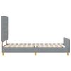 vidaXL Cadre de lit avec t&ecirc;te de lit Gris clair 80 x 200 cm tissu