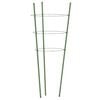 vidaXL Supports pour plantes de jardin 3 anneaux 5pcs Vert 75 cm Acier